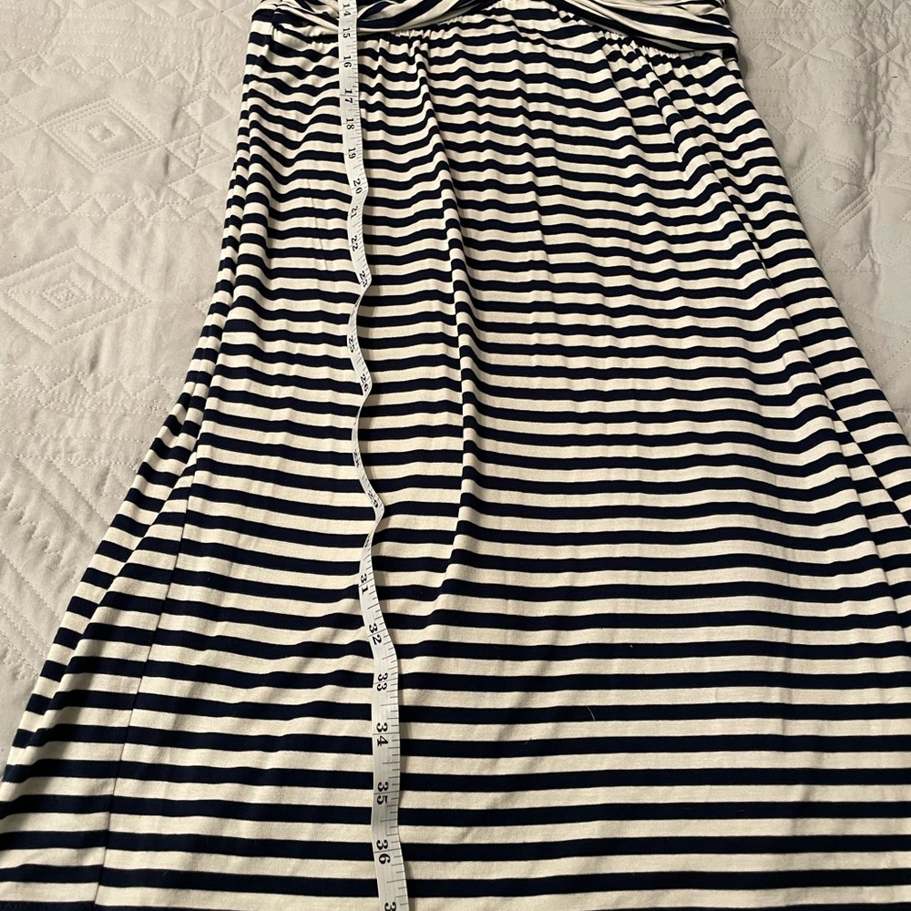 Studio M Navy and White Striped Midi Dress - Picture 10 of 12